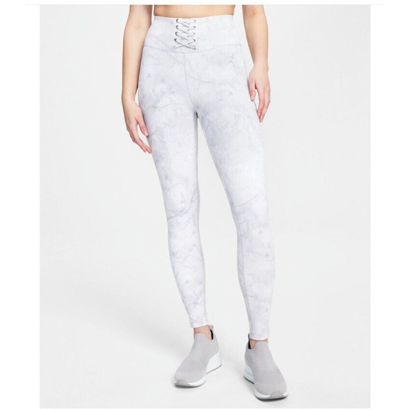 JENNI Style Not Size Lace-Up Leggings Natural Marble XL NWT - Picture 1 of 3